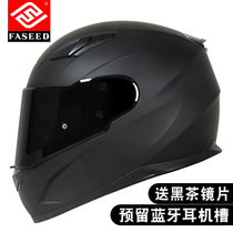 FASEED motorcycle helmet men and women Summer locomotive full helmet 816 electric Bluetooth retro helmet 3C four seasons
