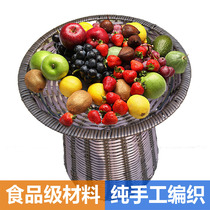 Supermarket fruit shelf vegetable display rattan shelf woven storage basket supermarket pile head basket fruit basket