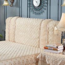 All-inclusive bedside cloth bed back cover European-style irregular leather bedside back cover plus cotton bed head cover crystal Velvet