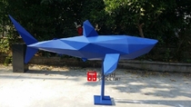 Lobby Stainless Steel Abstract Creative Hotel Floor Sculpture Art Commercial Street Model House Flying Fish Sculpture