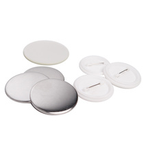 Multi-size blank badge material tinplate badge badge supplies Plastic bottom high elastic safety needle badge 100 sets