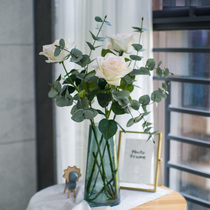 Hand Feel Moisturizing Rose Simulation Bouquet Single Branch Flower Arrangement Living Room Table Silk Flower Pendulum Nordic Fake Flowers Decoration Floral