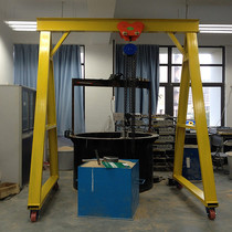 Hand push mobile small gantry die steel stone electric hand hoist lifting and lifting workshop hanging rack