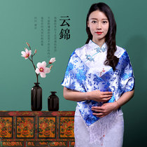 Cloud Brocade Scarf China Wind Featured Lady Birthday Gift Embroidery Silk Towels Neck Abroad Gift for Old Foreign