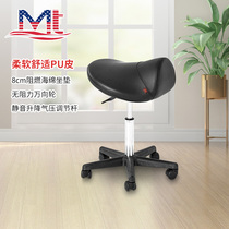 USA MT beauty salon stool Hair salon barbershop big worker chair Rotating saddle chair lifting master stool with wheel