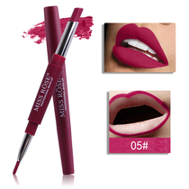 2 End Lipstick Long Lasting Red Nude Lip Liner set Lipstick Lip Liner