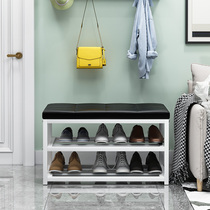 Simple shoe rack door household indoor storage shelf Economical multi-layer shoe cabinet Dormitory can sit on the shoe stool
