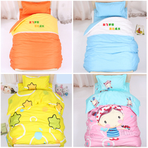 Kindergarten quilt Three sets of six sets of whole cotton pure cotton quilted bedding bedding with core seven pieces of splicing pure color