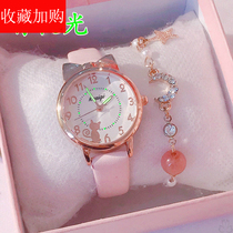 Childrens Watch Girls Waterproof and Drop-proof Pointer-Type Cartoon Kindergarten Elementary School Students Middle School Students Girls Girls Electronic Watch