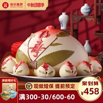 Imperial tea room Birthday Peach steamed bread gift box Fu Shou double life pastry old birthday cake big birthday peach bag