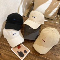 Tide brand hat black embroidered cap ins niche female Korean summer thin breathable soft top baseball cap men