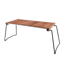 TNR retro SP folding solid wood table outdoor camping self driving portable IGT multifunctional black walnut table tea table