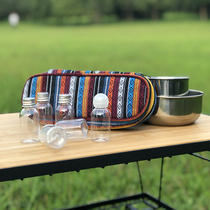 Outdoor portable mini oil jug oil bottle picnic barbecue camping plastic liquid seasoning can seasoning bottle set