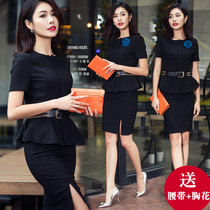 Aishangchen new professional suit womens summer decoration body beauty salon work clothes business short-sleeved Korean version of formal work clothes