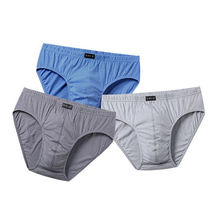Triangle Briefs Male high fork mens underwear Triangle pants pure cotton breathable loose with increased code all-cotton fattening pants bottom pants