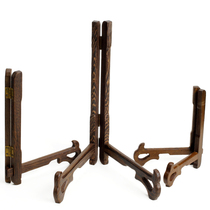 Plate solid wood plate rack display stand Mahogany base bracket Handicraft ornaments basin rack Puer tea cake bracket