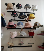 Wall-mounted hat display rack jewelry cap rack boxed socks rack upper wall stockings baseball cap childrens wear baby hat display