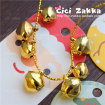 10 Christmas Golden Bells Gift Wrapping Accessories Mini Bells Decorative Pendant 2 Sizes available