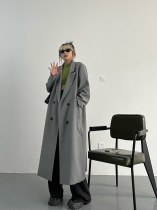 2022 Spring and autumn new Korean system Advanced texture chic loose oversize with long style coat of coat and coat for women