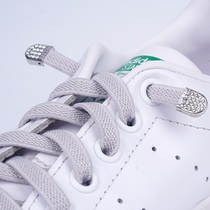  Diamond-encrusted lazy shoelace buckle female white shoes free tie-free elastic color elastic flat childrens shoelace artifact