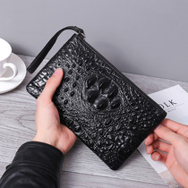 Hebei White Trench Package Male Chains High Sensation Male And Earth Small Crowdpack Handbag Hand Grab Bag Crocodile Tattooy Hand Grip Bag Money Clip