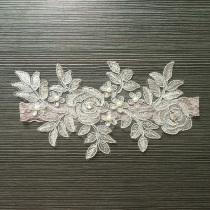 Garter European wedding sling bridal leg ring elastic lace Pearl rhinestone garter