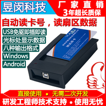 IC card reader RFID electronic tag card reader module high frequency M1 member card issuer Android USB free drive