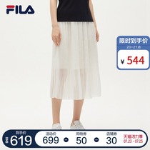 FILA Fila official Jiang Shuying with the same womens skirt 2021 autumn new knee-length skirt skirt female