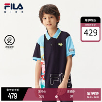 FILA KIDS x Little Sheep Shawn Fairchild Mens Big Boy Short sleeves 2022 Summer new children POLO shirts