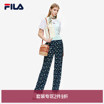 FILA File Official Womens Fashion Suit 2022 Summer Two Sets Short T Long Pants Casual Sports Suit Women