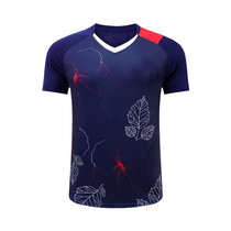 Mens and womens badminton uniform tops Running fast-drying short-sleeved professional competition uniforms training T-shirts team uniforms printing