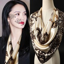 Hangzhou Silk Satin 90 Square Scarf Silk Scarf Women Joker Headscarf Spring and Autumn Fashion
