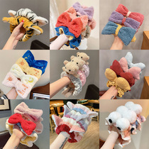 Autumn and winter cartoon cute wash face hair band female makeup mask hair band ins plush tiger hair band headdress