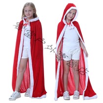 Christmas Halloween childrens cloak Santa Claus dress shawl Little Red Riding Hood kindergarten show costume