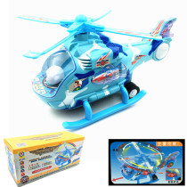 Childrens electric universal light music plane 1-3-6 years old baby small helicopter boy police toy car
