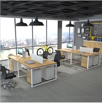 Staff Desk Brief Modern 4 Persons Office Furniture Staff Position 6 Persons Position Screen Partition Desk Chair