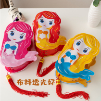 Children Cartoon Diy Hand Homemade Hand Lantern Flowers Light Material Packs Luminous Mermaid Lanterns DIY Materials