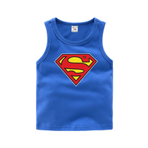 Childrens vest 3 Summer slim fit 4 male and female 5 baby vest pure cotton 6 year old sleeveless bottom shirt Superman boy load wave
