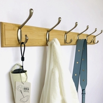 Clothes adhesive hook wall-mounted wall-mounted wall door hanging hanger Wall entry rack porch hook solid wood hanging hook