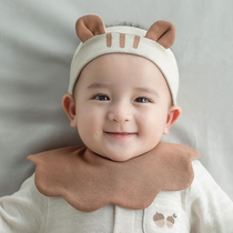 S273 South Korea imported 3-18 months New Baby Cotton saliva towel small bib baby child fontanelle door hair band