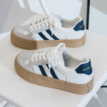 2022 spring and autumn small crowdsourced small white shoes women 2021 new summer and bursting with 100 hitch-tide sports board shoes