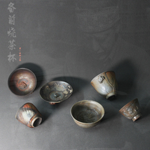 Bizen-yaki famous small West pottery ancient teacup bowl soup swallow Japan imported wood-fired Kung Fu tea exclusive authorization