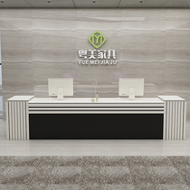 Company front desk reception desk simple modern cashier bar clothing store real estate beauty salon front counter