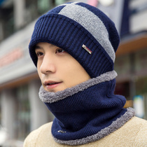 Hat mens Tide brand winter plus velvet thickened wool hat Korean version of Joker knit hat cold wind and warm bib men