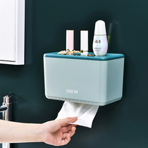 Toilet tissue box toilet waterproof non-punching paper box toilet paper roll box bathroom wall rack