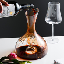 The moon shallow pour European high-end decanter pot wine glass set home luxury fast personality creativity