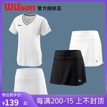 Wilson Wilson 2021 new womens tennis suit short skirt short-sleeved T-shirt quick-drying air-permeable running exercise