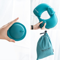 Inflatable u-pillow cervical plane u-shaped pillow non-essential neck travel supplies press pillow portable travel