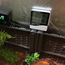 Environmental temperature and humidity meter yellow-edge turtle breeding box climbing pet Anyuan closed shell turtle breeding box temperature and humidity display temperature measurement temperature