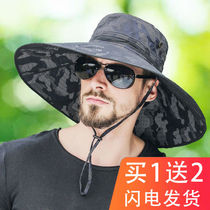 Fishermans hat Sun hat Mens hat Sun hat Mens fishing hat Sunscreen hat Mens sun hat Outdoor large cornice straw hat